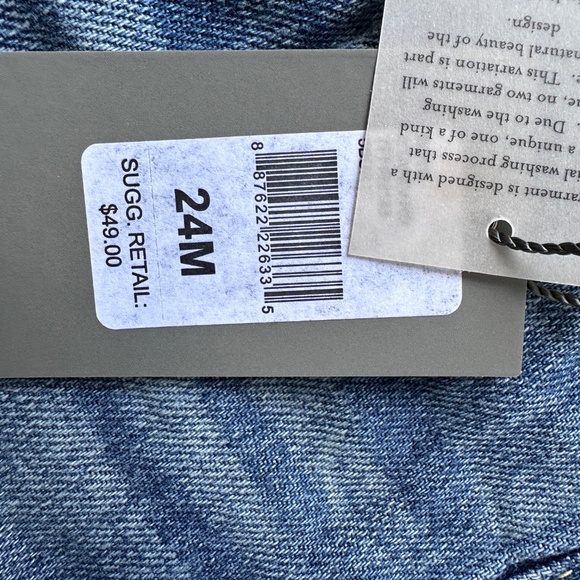 7 for all mankind BABY BOYS SKINNY STRETCH JEANS SIZE 24 Month Straight Leg NWT - Picture 4 of 4